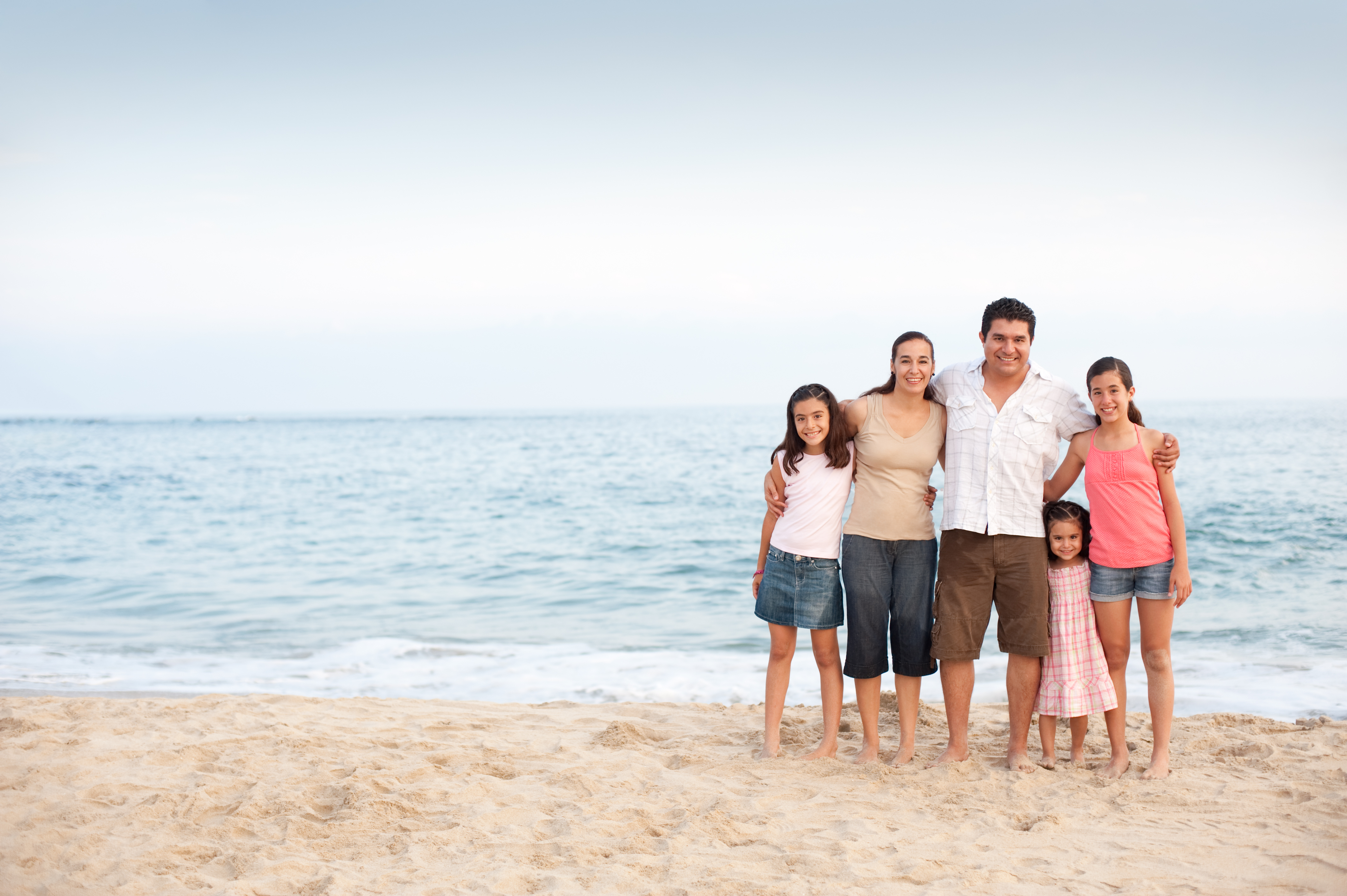 Happy family on the beach